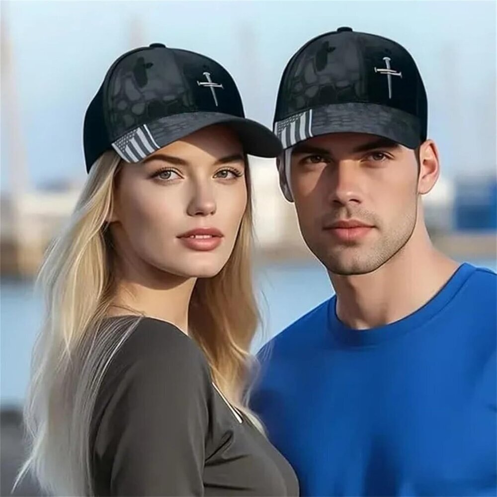 Redeemed 3 Nails Cross Hat - Adjustable Christian Baseball Cap for Men & Women - Picture 6 of 6